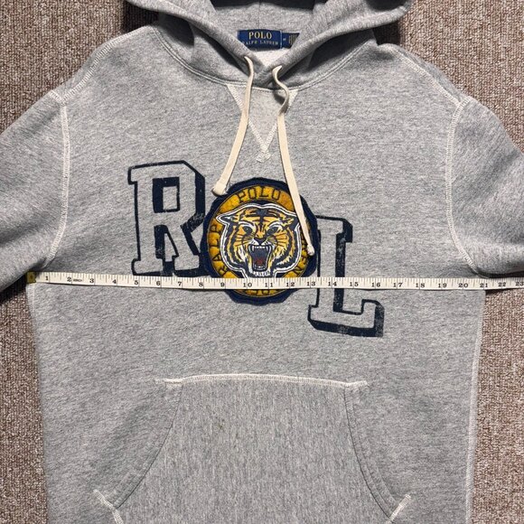 Ralph Lauren Polo Tiger Hoodie 2021 Grey Pullover Hoodie Medium - Picture 6 of 11